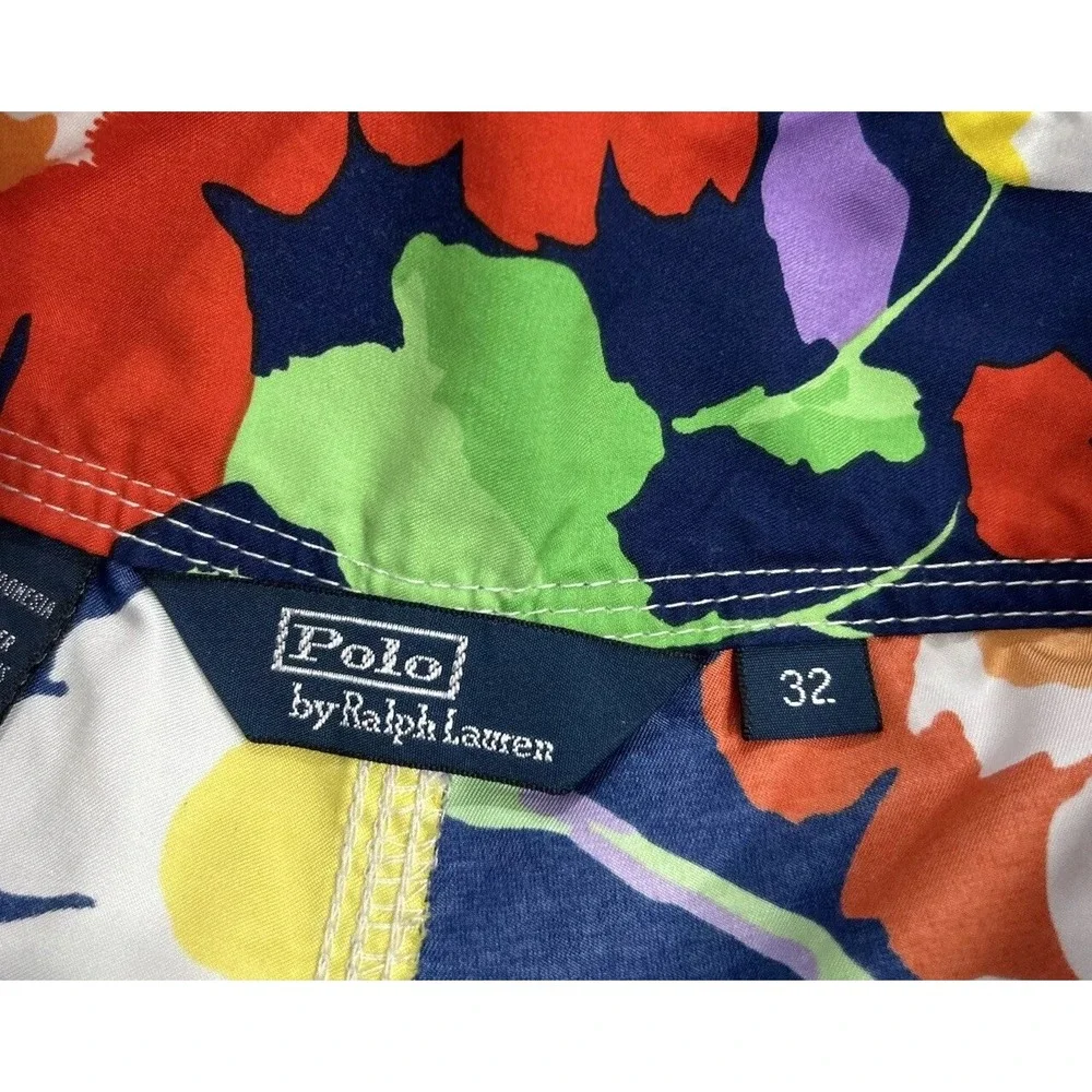 Mens Polo Ralph Lauren Swim Shorts Floral Tropical Print‎ Trunks Sz 32 9